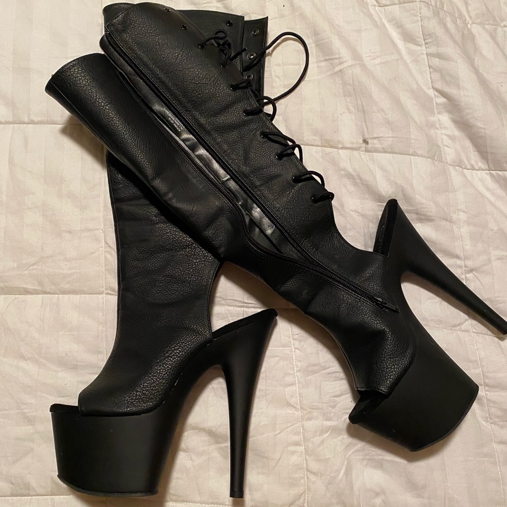 Pleaser 7 inch Knee High Boots